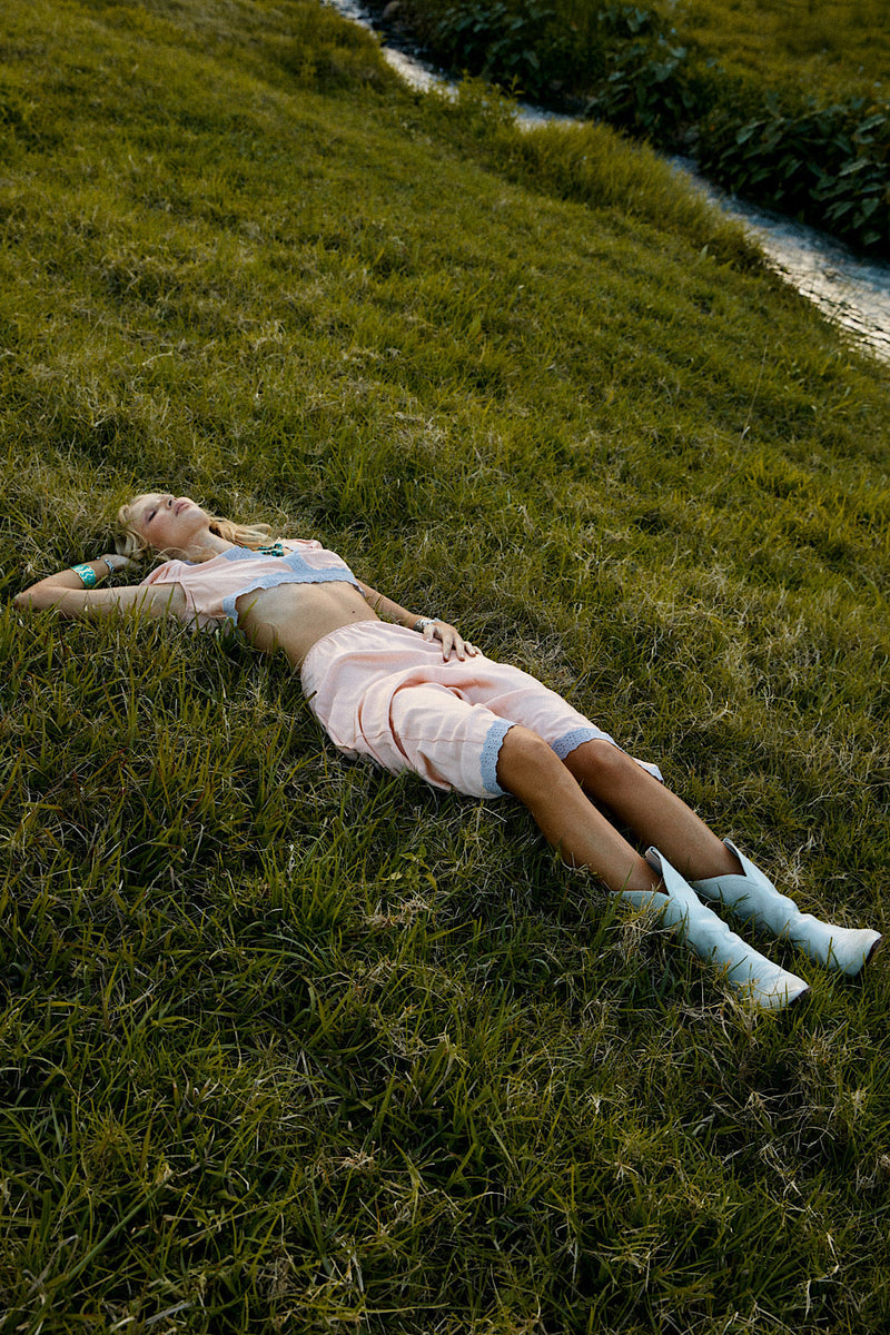 Ain’t No Sunshine Silk Satin + Lace Slip Set - Chasing Unicorns