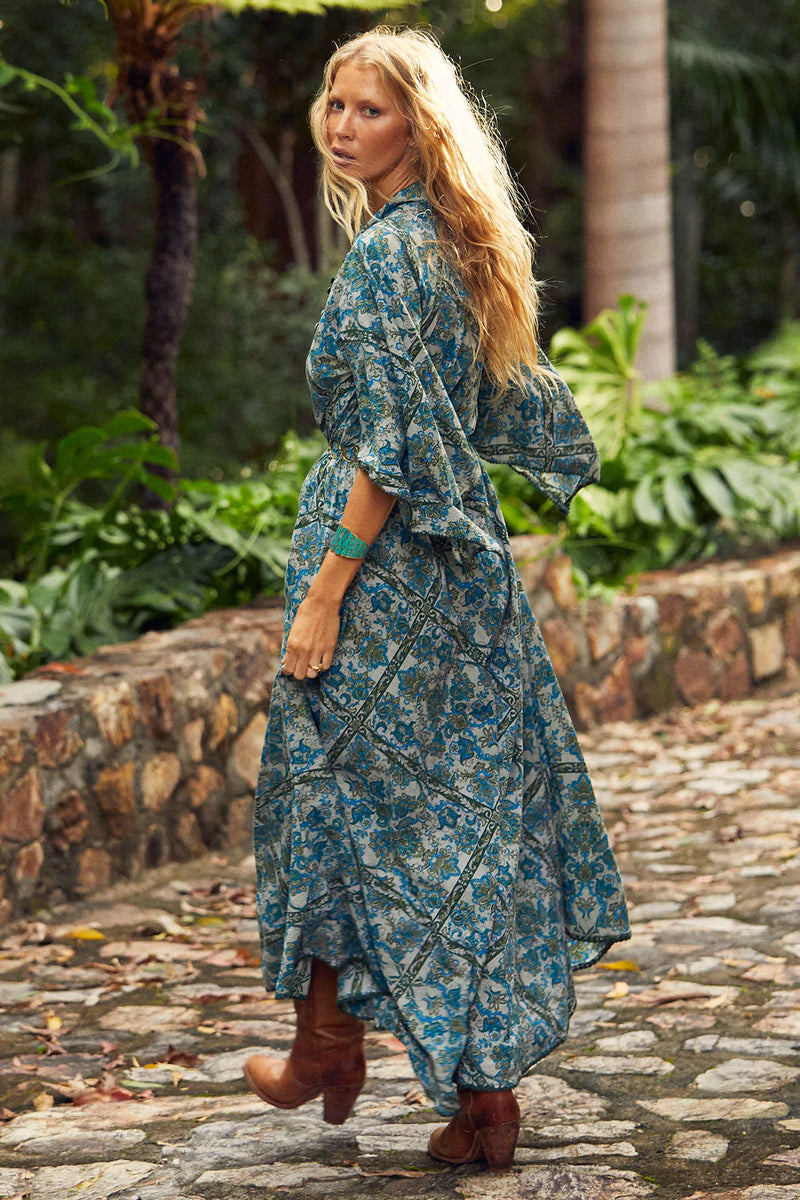 Alabama Getaway Maxi Caftan Dress - Bohemian Floral - Chasing Unicorns