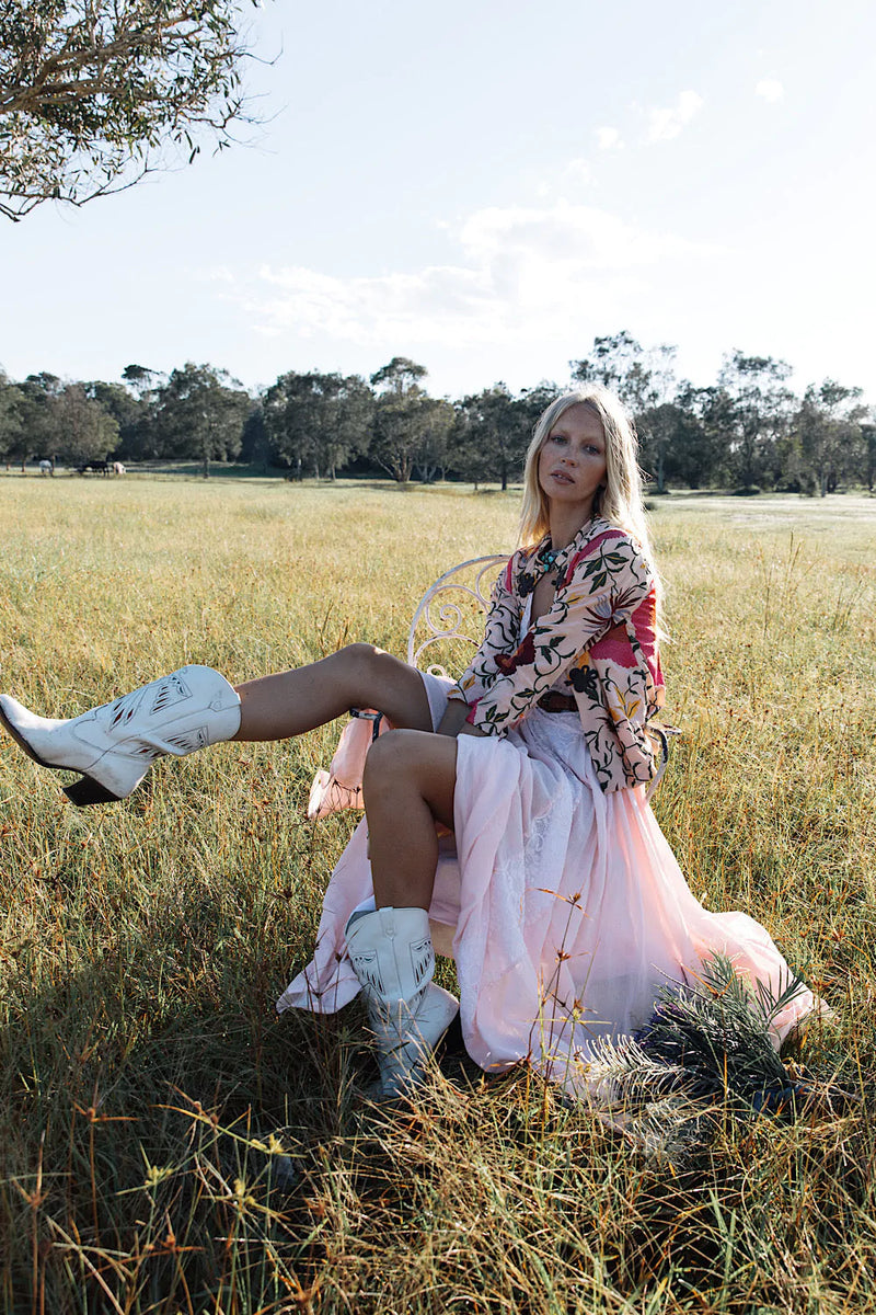 All My Love Cotton Gauze + Lace Maxi Slip Dress - pink - Chasing Unicorns