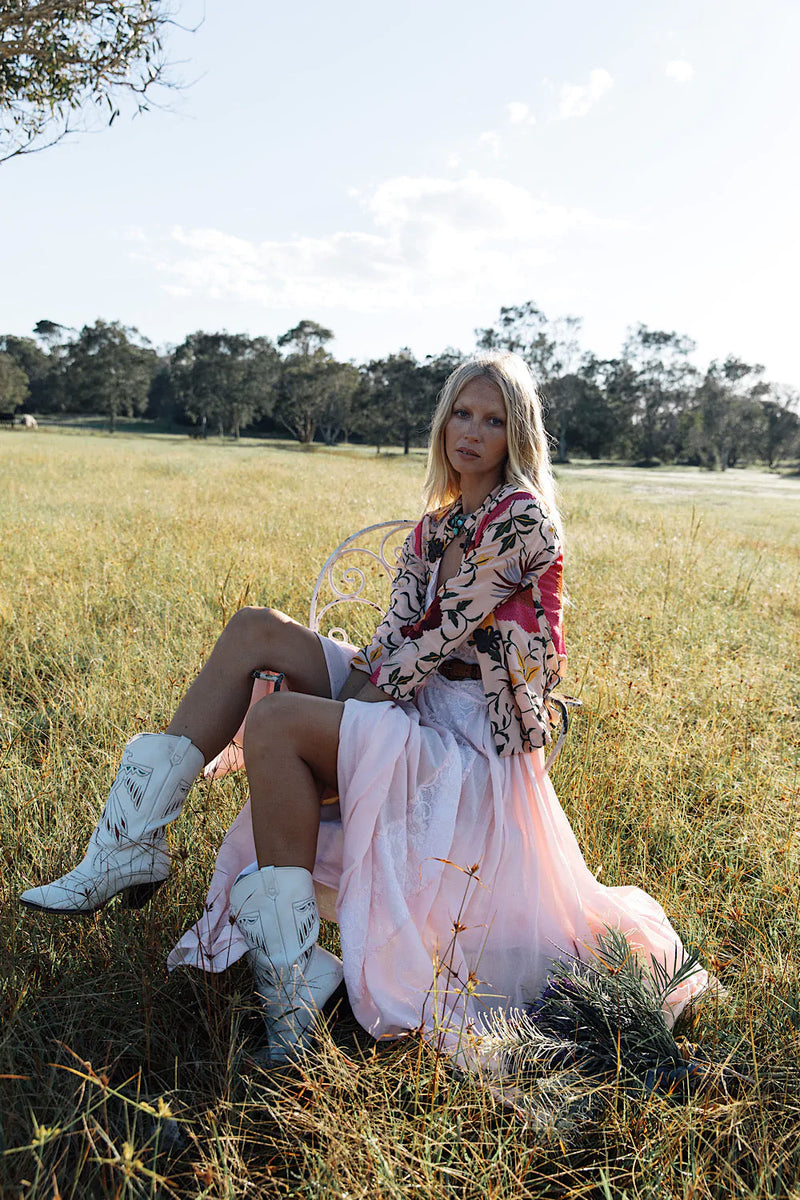 All My Love Cotton Gauze + Lace Maxi Slip Dress - pink - Chasing Unicorns