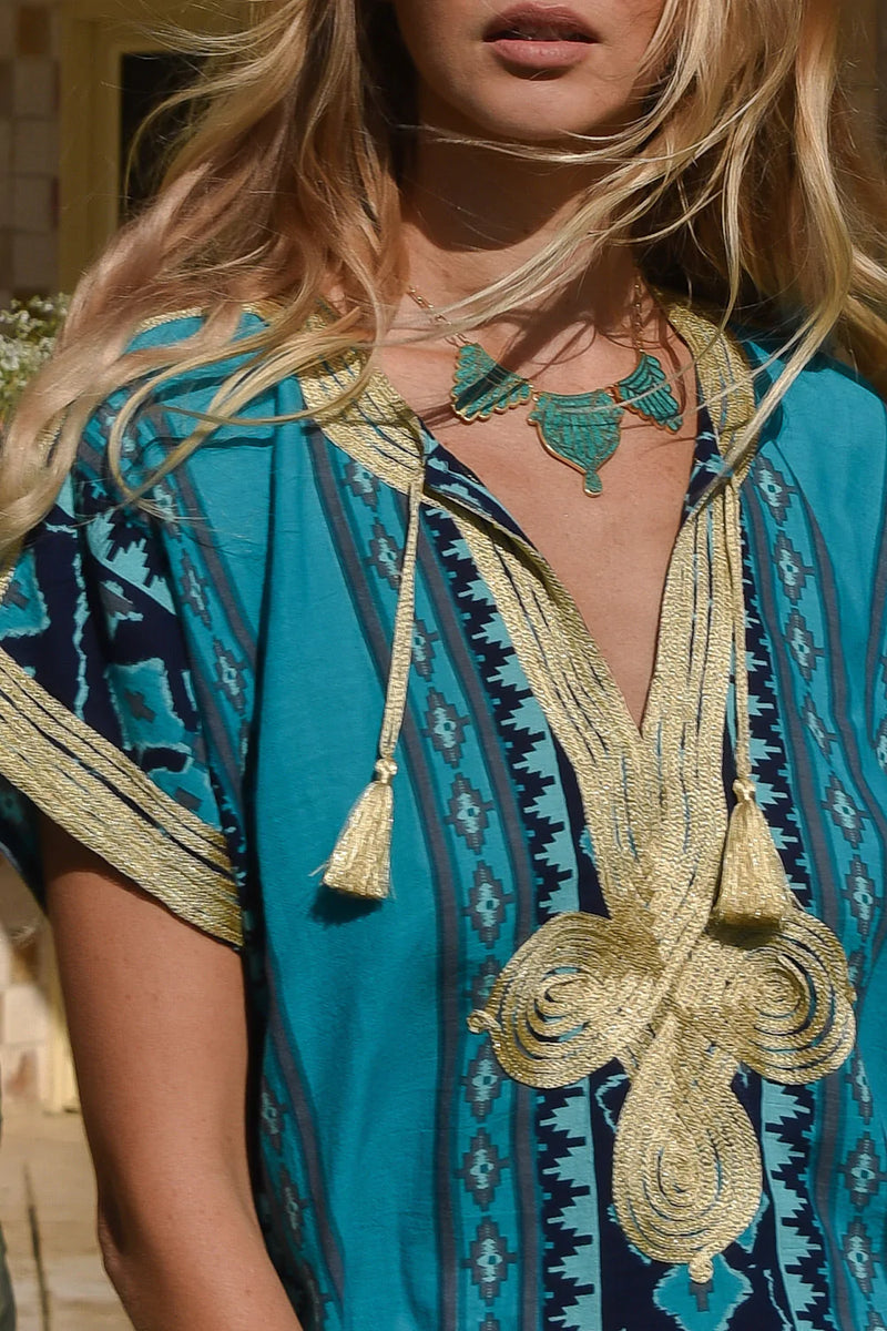 ⚡️All You Need Is Love Embroidered Tunic Dress - Chasing Unicorns