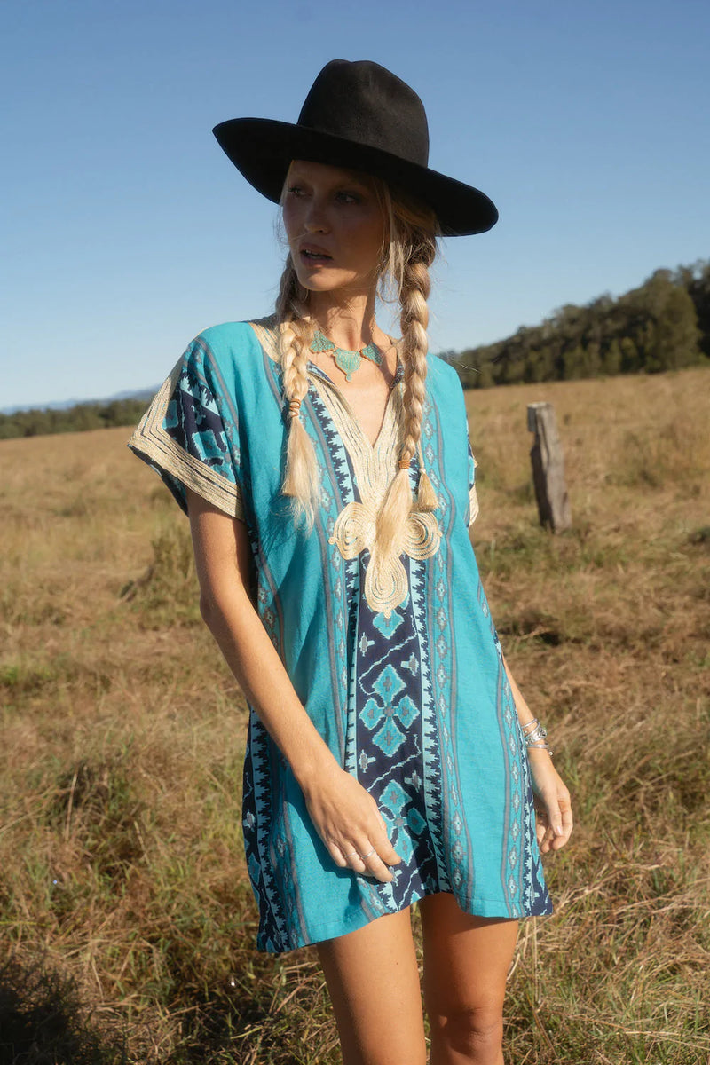 ⚡️All You Need Is Love Embroidered Tunic Dress - Chasing Unicorns