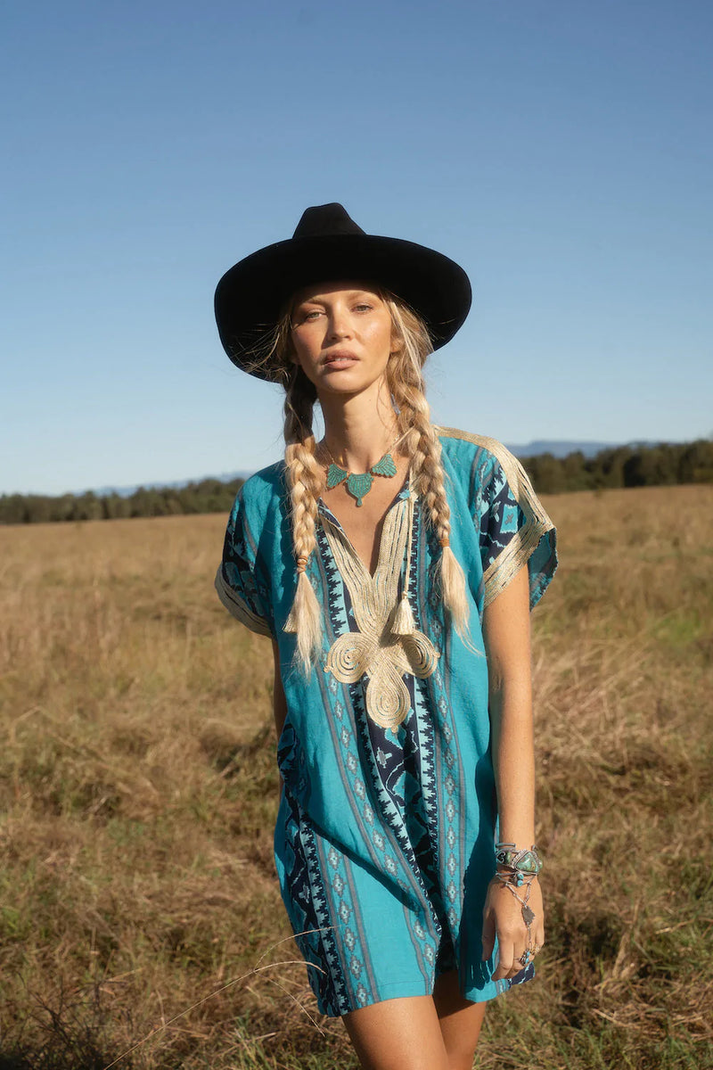 ⚡️All You Need Is Love Embroidered Tunic Dress - Chasing Unicorns