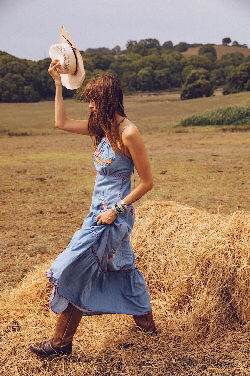 Bad Moon Rising Sundress - Mexican Floral - Chasing Unicorns