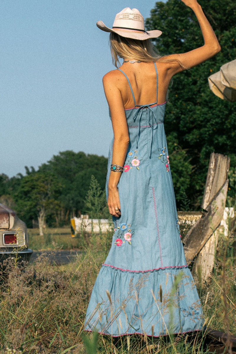 Bad Moon Rising Sundress - Mexican Floral - Chasing Unicorns