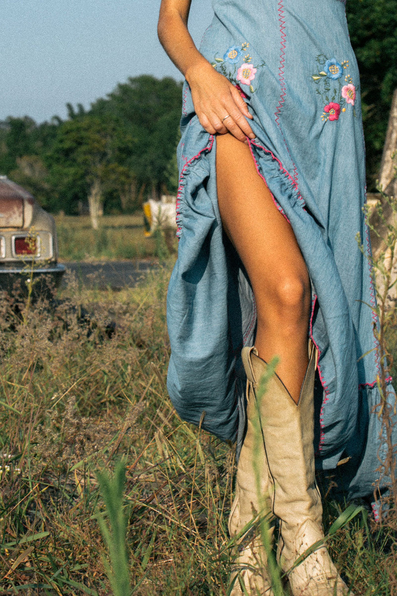 Bad Moon Rising Sundress - Mexican Floral - Chasing Unicorns