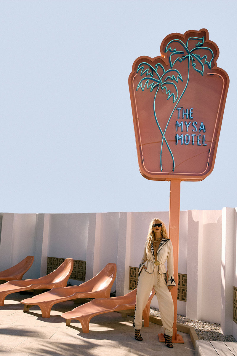 Behave Yourself Silk Crepe Embroidered Cropped Jacket - Chasing Unicorns