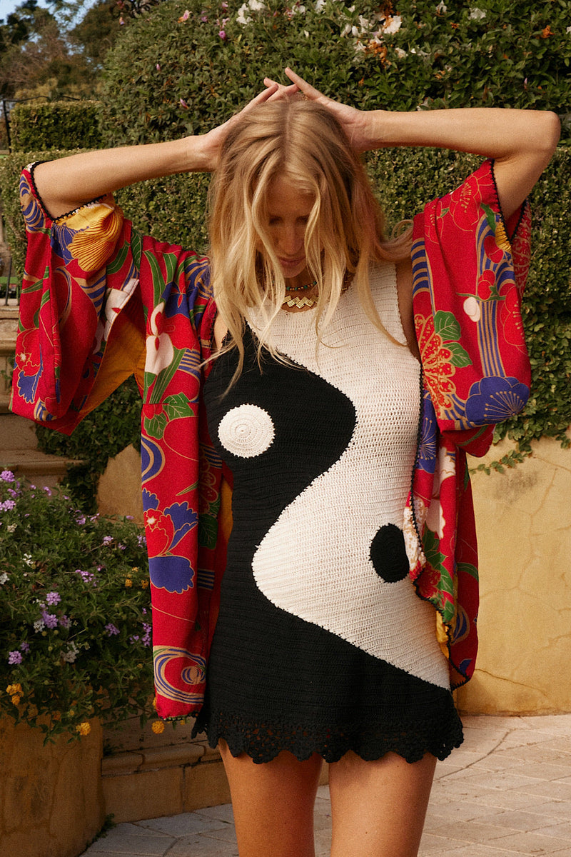 Black Summer Hand Crochet Mini Dress - Chasing Unicorns