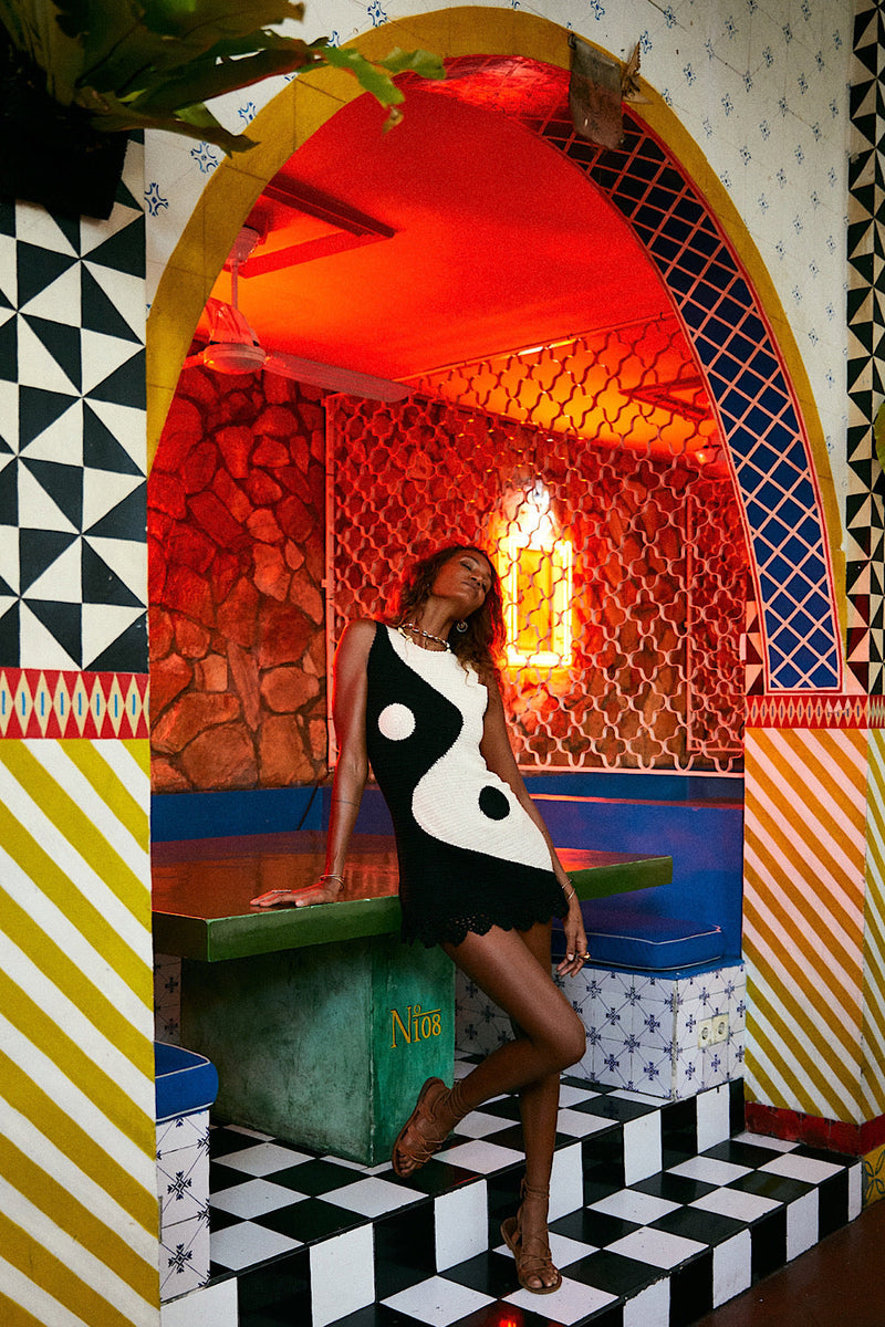 Black Summer Hand Crochet Mini Dress - Chasing Unicorns