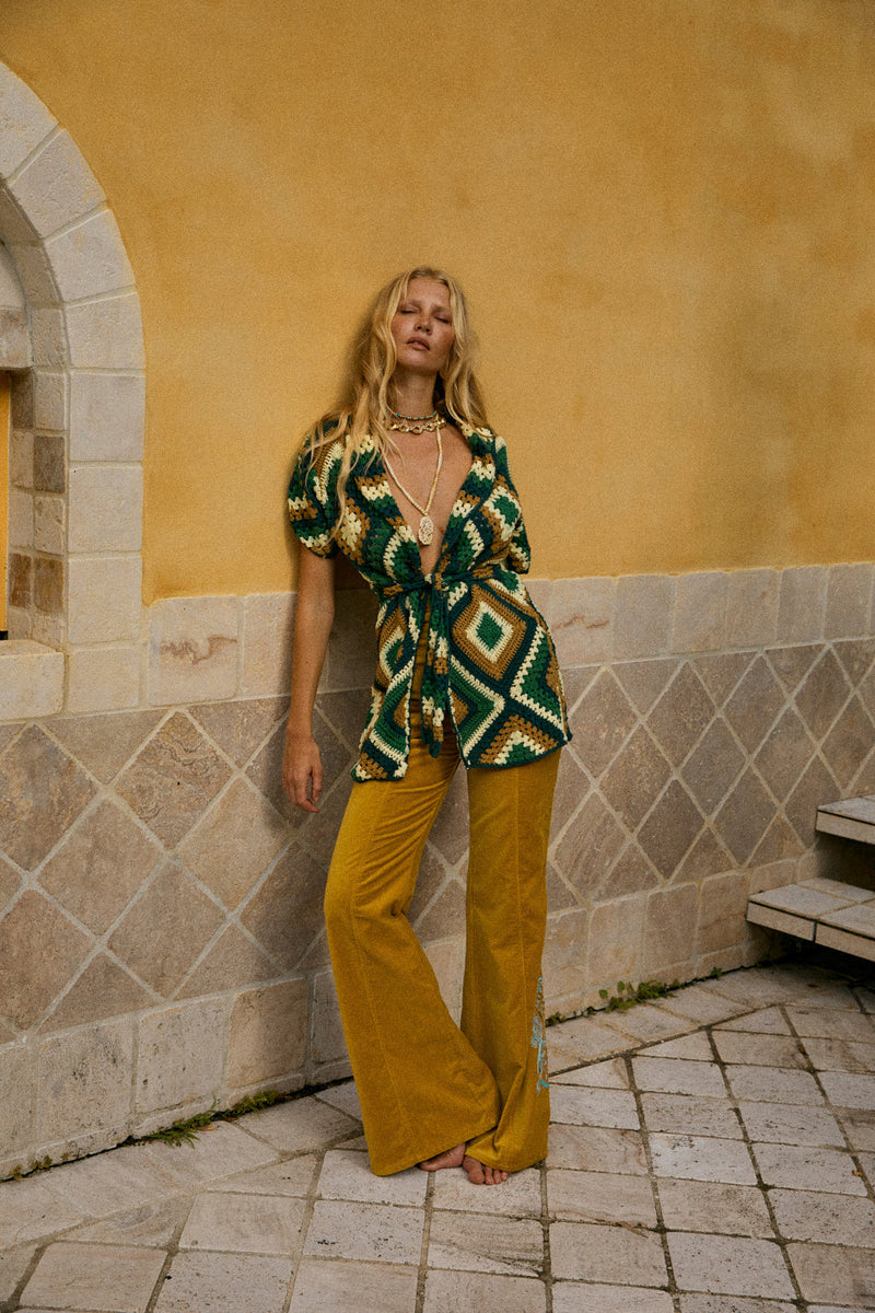 Blues Before Sunrise Crochet Robe Dress - Chasing Unicorns