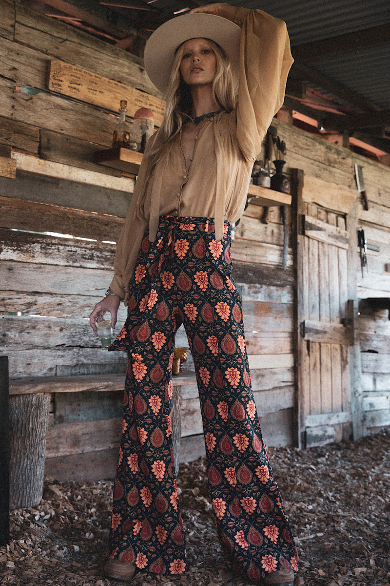 Bold As Love Linen Pants - Paisley - Chasing Unicorns