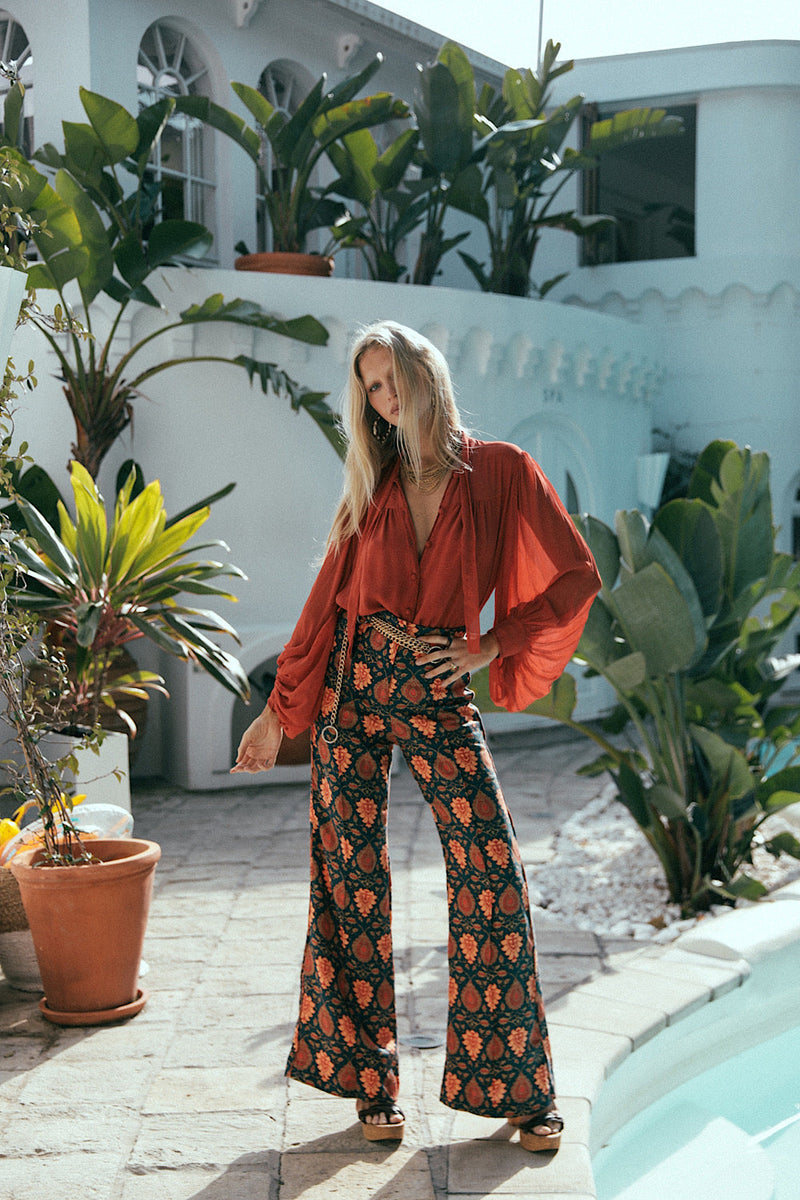 Bold As Love Linen Pants - Paisley - Chasing Unicorns