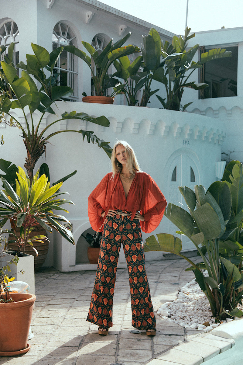 Bold As Love Linen Pants - Paisley - Chasing Unicorns