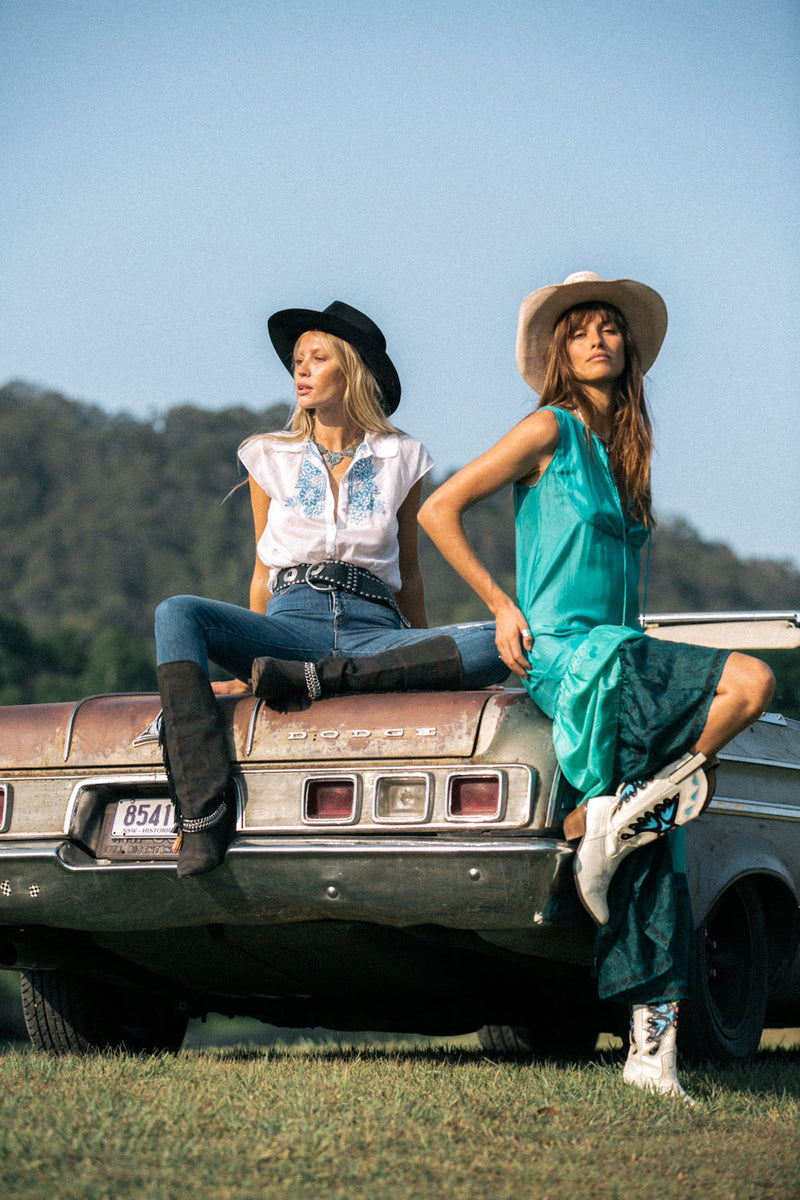 Bonita Blouse - Aqua - Chasing Unicorns