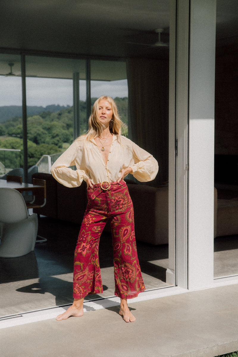 Break On Through Silk Crepe Blouse - Cream - Chasing Unicorns