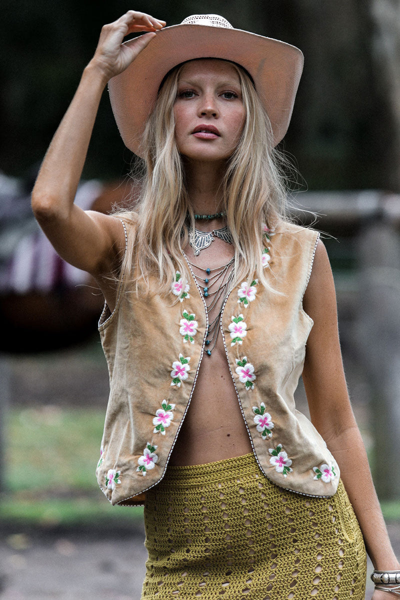 Cadillac Ranch Velvet Vest - Chasing Unicorns