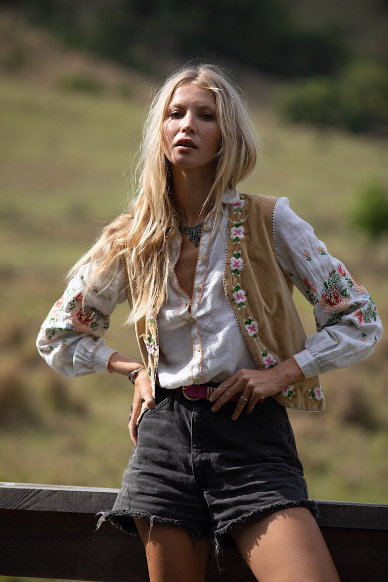 Cadillac Ranch Velvet Vest - Chasing Unicorns