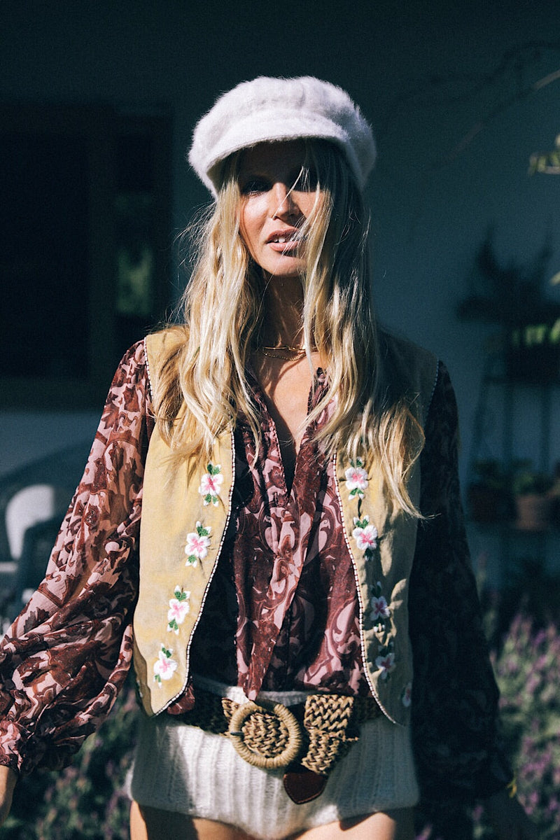 Cadillac Ranch Velvet Vest - Chasing Unicorns