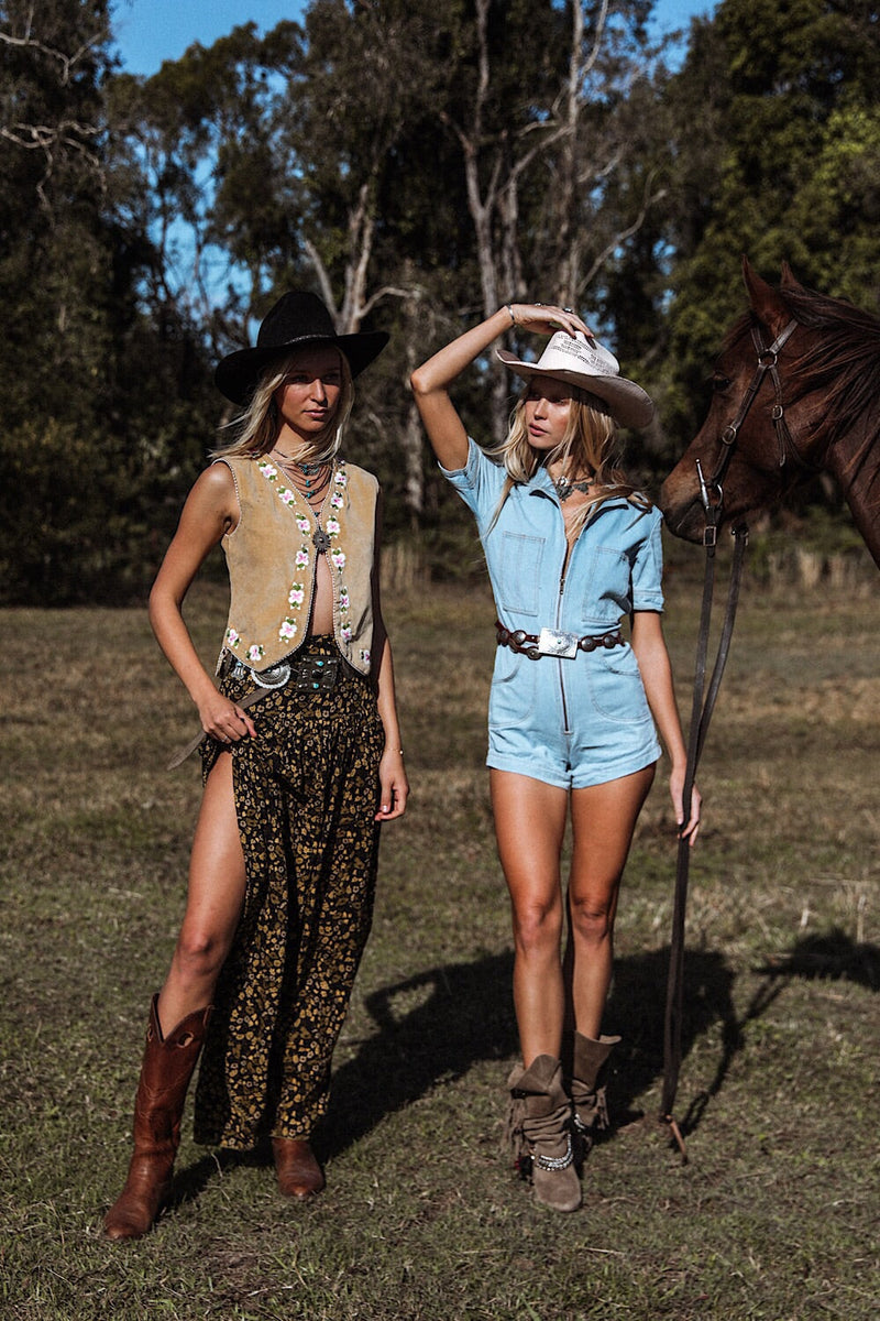 Cadillac Ranch Velvet Vest - Chasing Unicorns