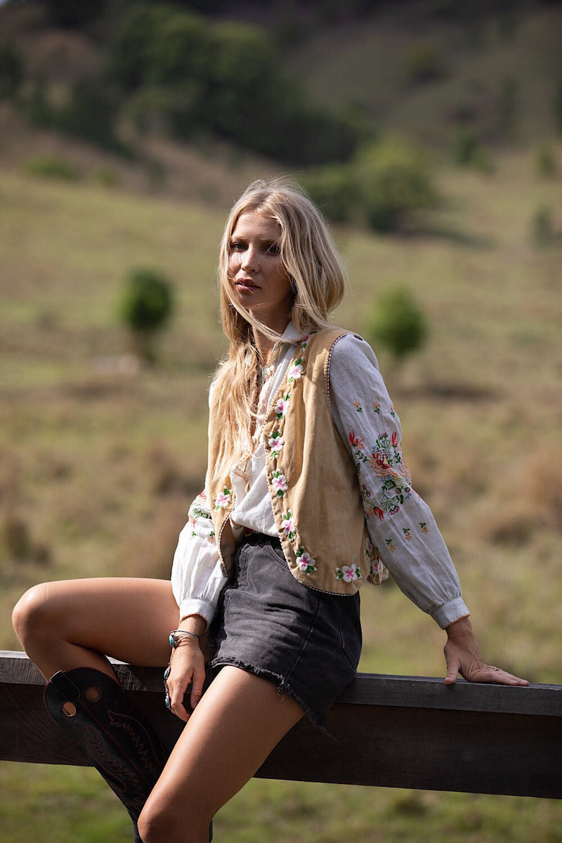 Cadillac Ranch Velvet Vest - Chasing Unicorns