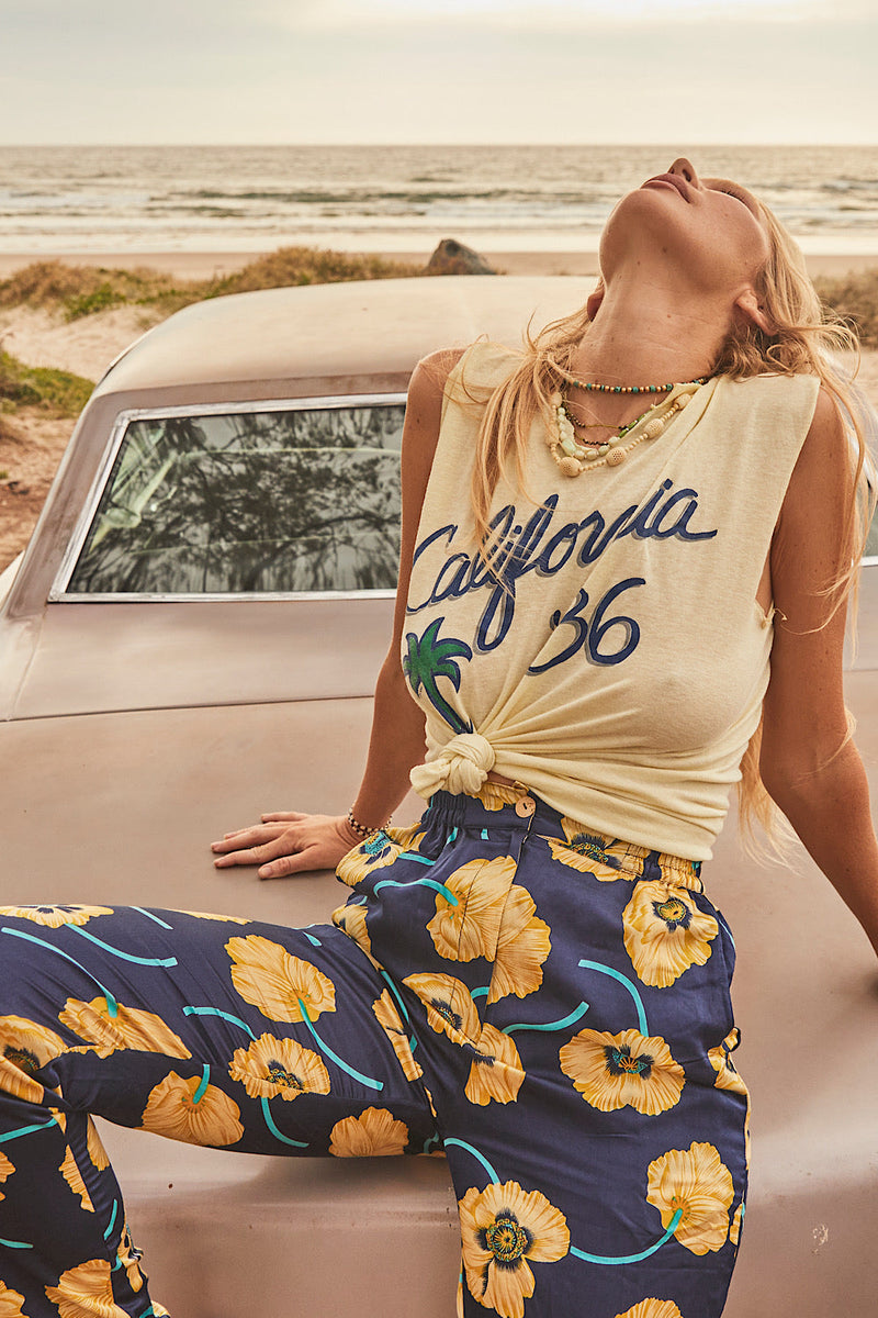 California Girls Silk Satin Pants - Chasing Unicorns