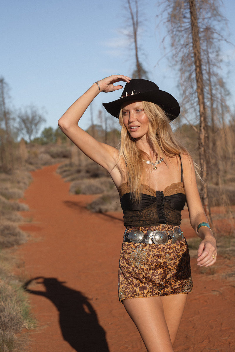 Change My Ways Silk Satin Shorts - Baroque Paisley - Chasing Unicorns