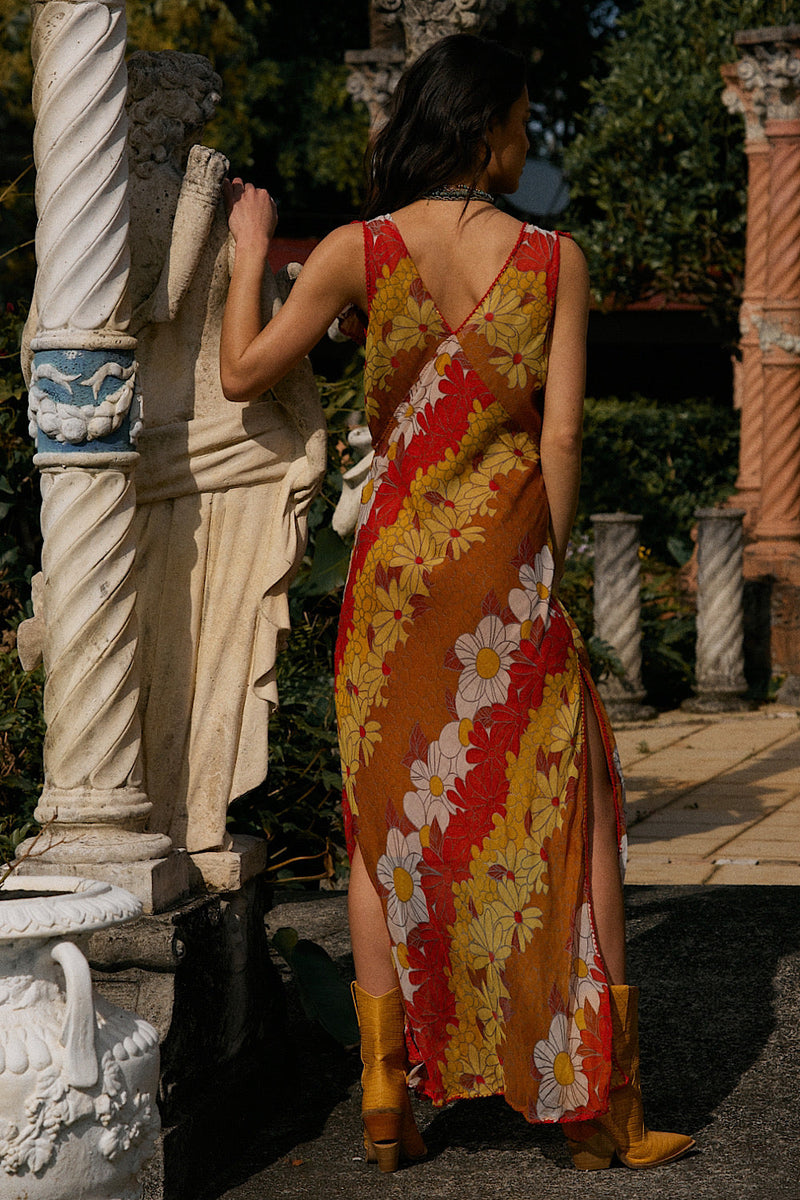 Close To Me Silk/Cotton + Lace Maxi Dress - Chasing Unicorns