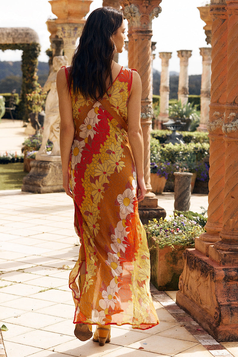 Close To Me Silk/Cotton + Lace Maxi Dress - Chasing Unicorns