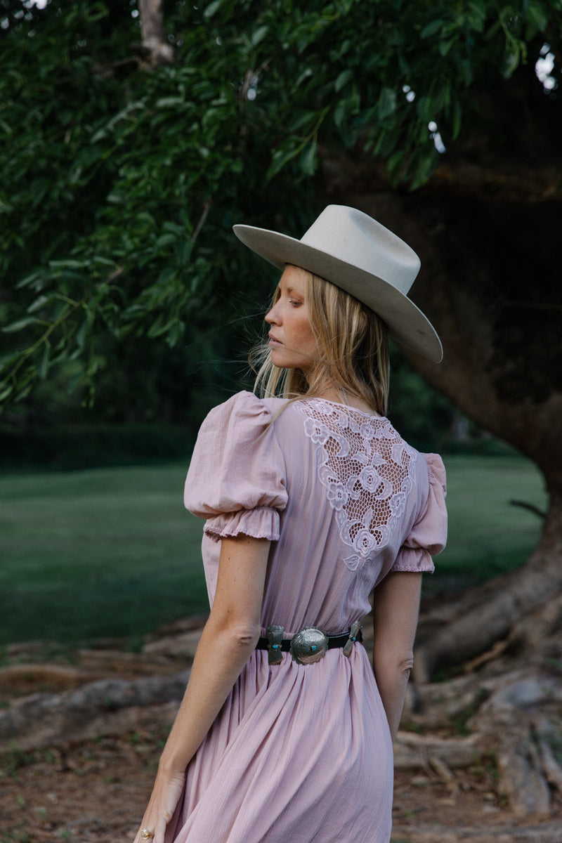 Come Together Cutwork Embroidered Maxi Dress - Dusty Rose - Chasing Unicorns