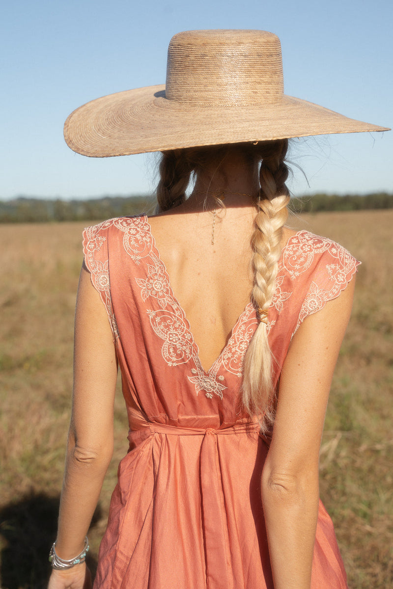 Dance With Me Silk + Embroidered Slip Dress - Chasing Unicorns