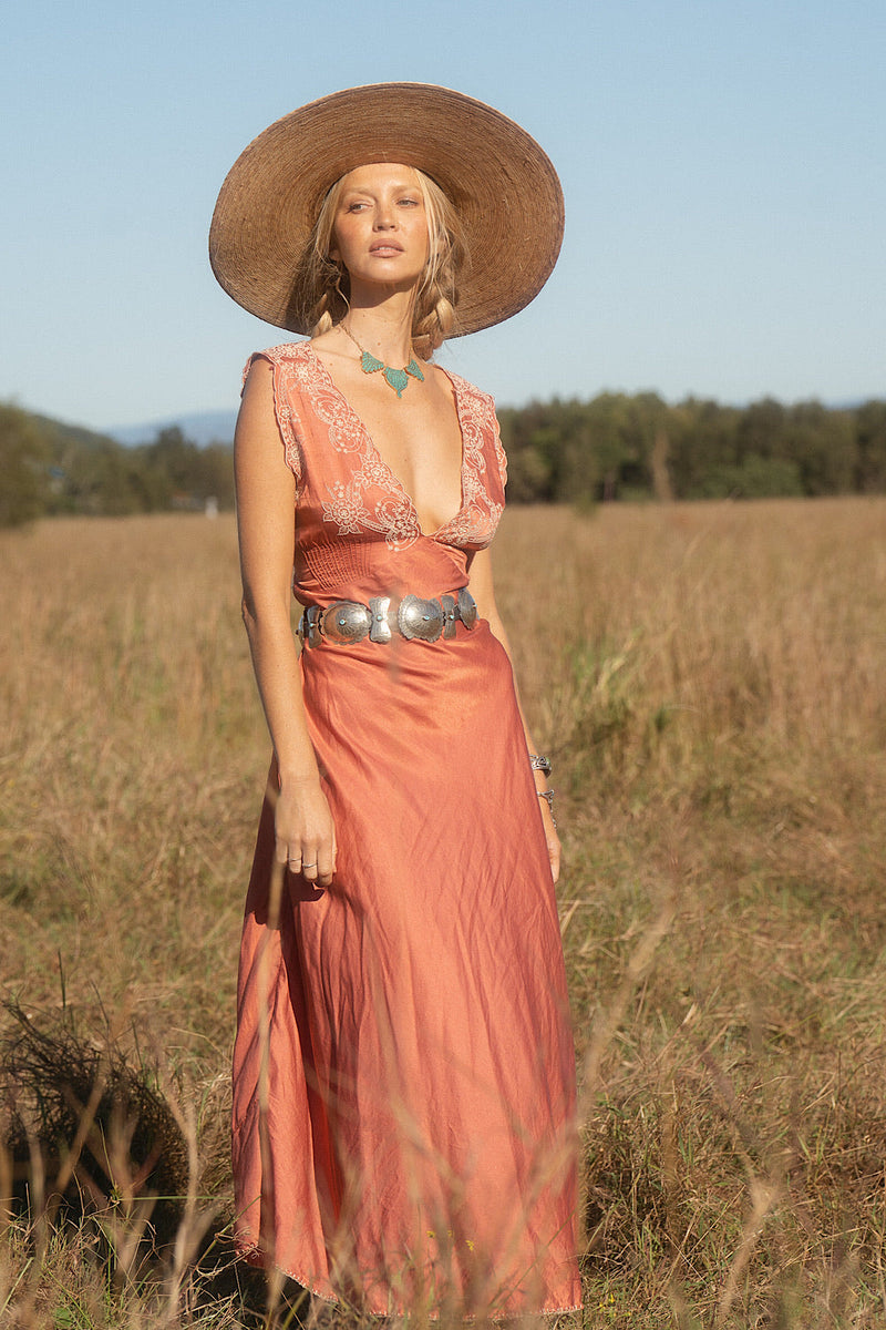 Dance With Me Silk + Embroidered Slip Dress - Chasing Unicorns