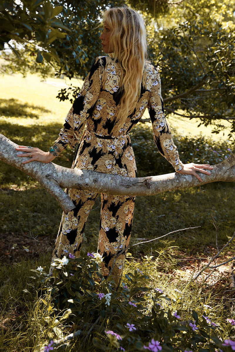 Dance With Me Tonight Stretch Jersey Jumpsuit - Africa - Chasing Unicorns