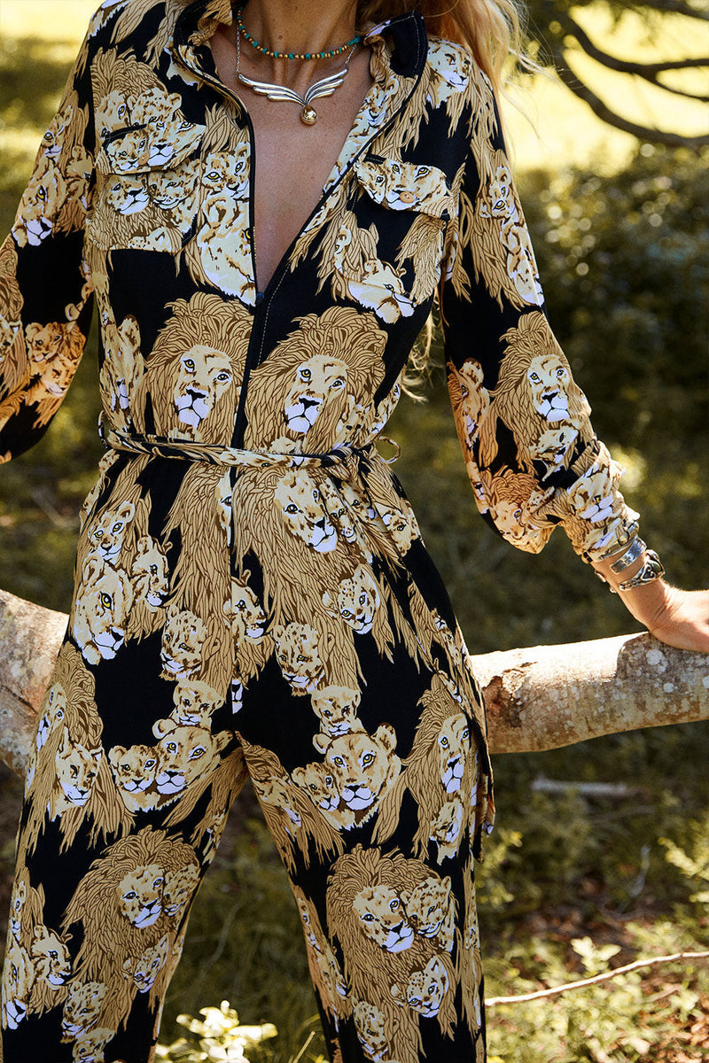 Dance With Me Tonight Stretch Jersey Jumpsuit - Africa - Chasing Unicorns