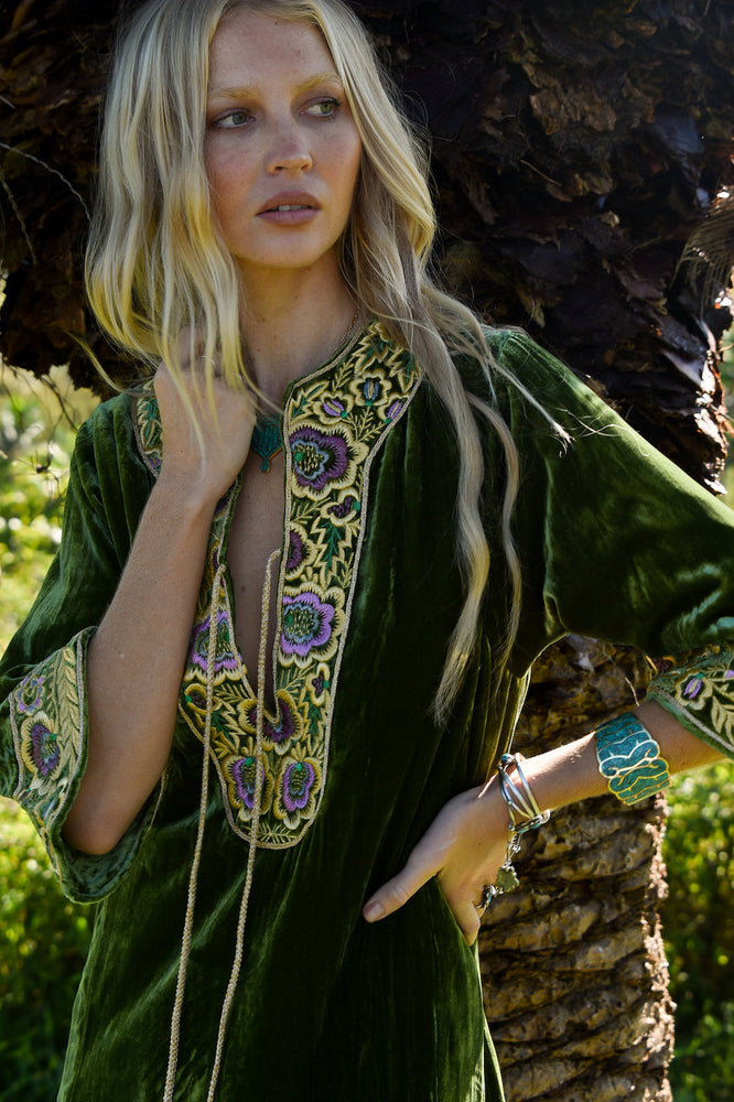 Don't Pass Me By Silk Velvet Tunic Dress