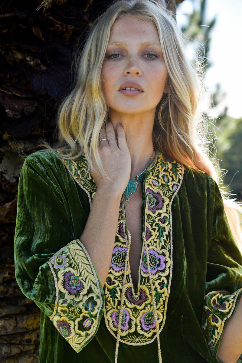 Don't Pass Me By Silk Velvet Tunic Dress - Chasing Unicorns