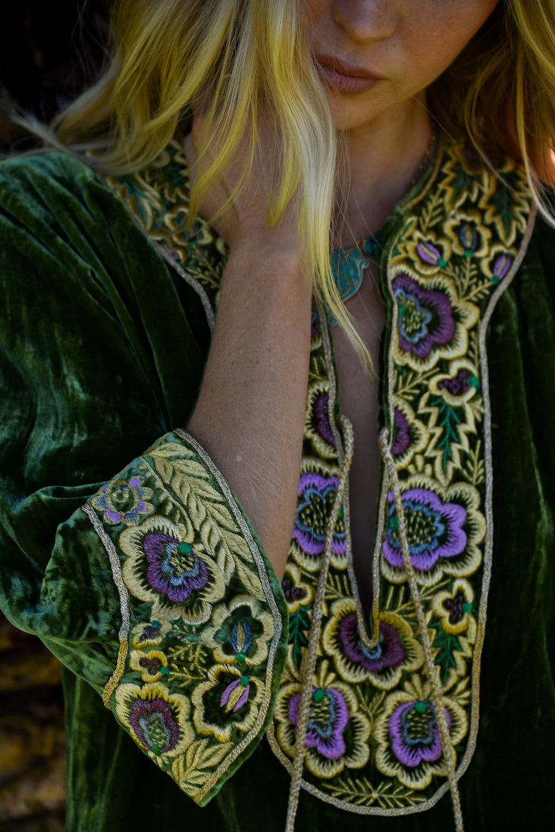 Don't Pass Me By Silk Velvet Tunic Dress - Chasing Unicorns