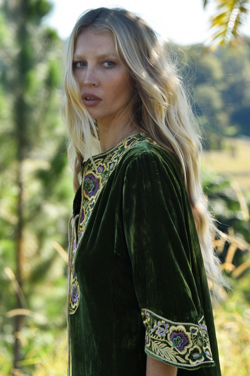 Don't Pass Me By Silk Velvet Tunic Dress - Chasing Unicorns