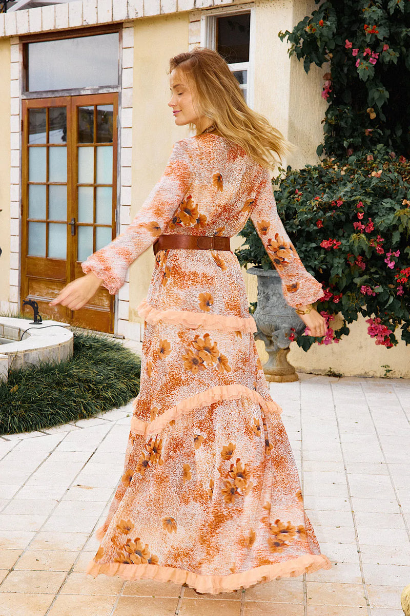 Dream On Ruffle Maxi Dress - Dogwood - Chasing Unicorns