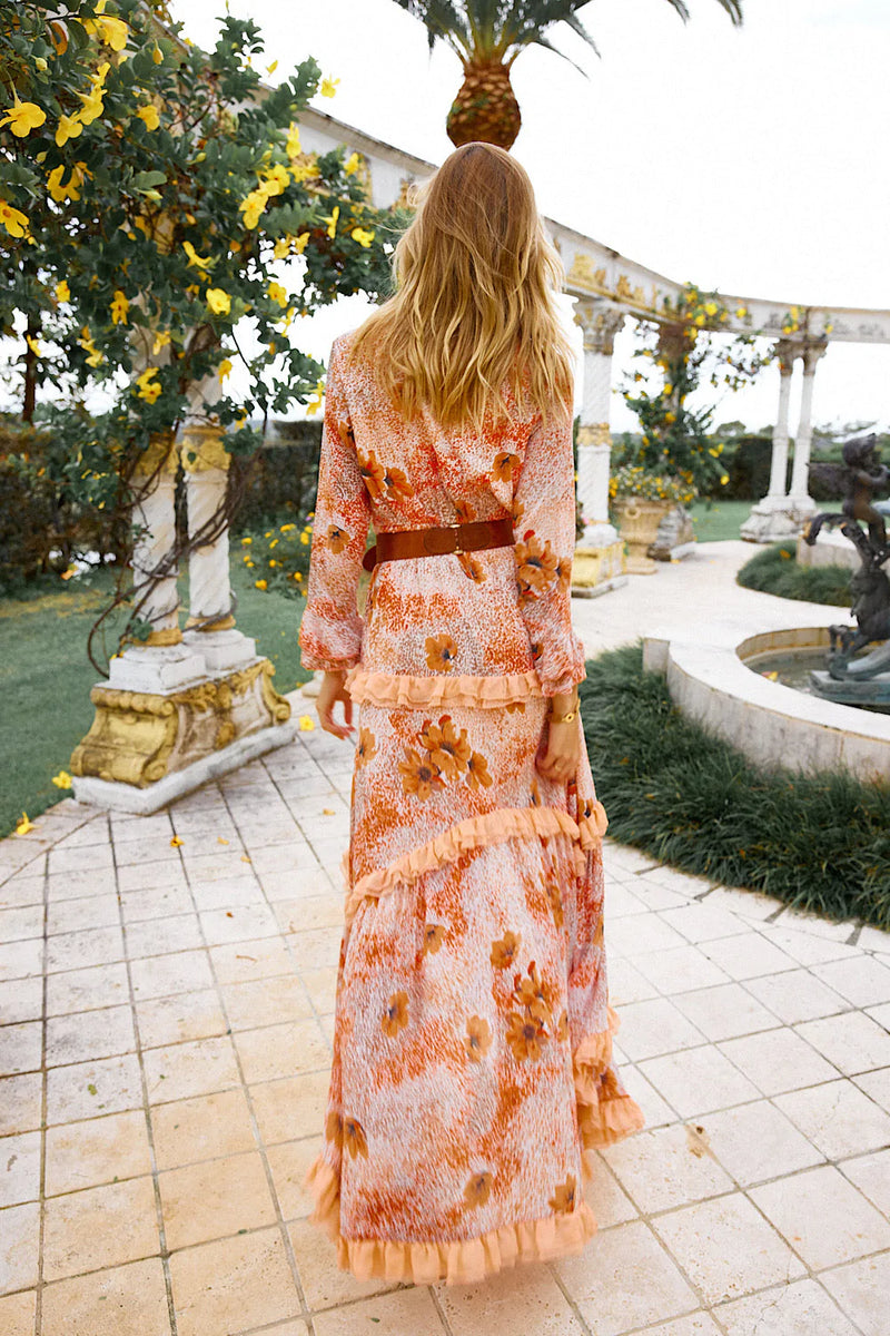 Dream On Ruffle Maxi Dress - Dogwood - Chasing Unicorns