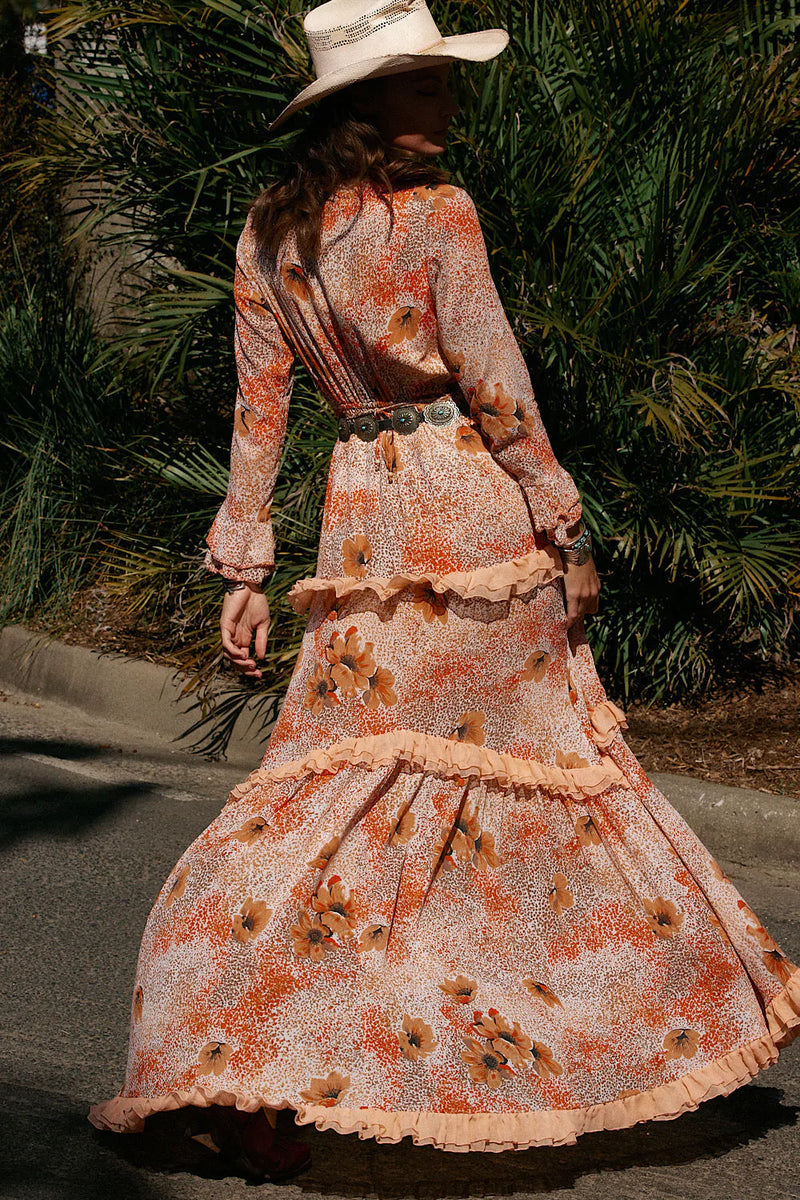 Dream On Ruffle Maxi Dress - Dogwood - Chasing Unicorns