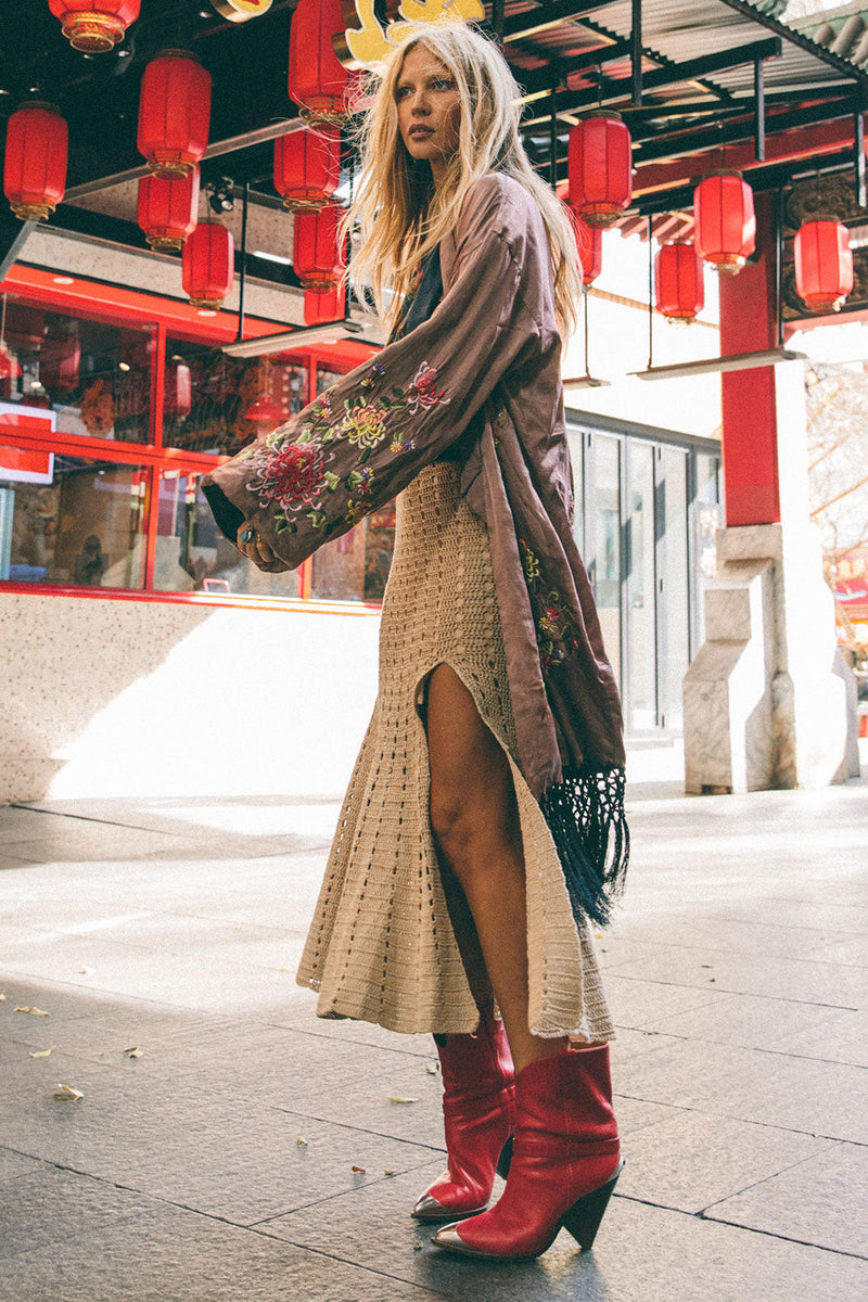 Feels Like Love Crochet Skirt - Latte - Chasing Unicorns