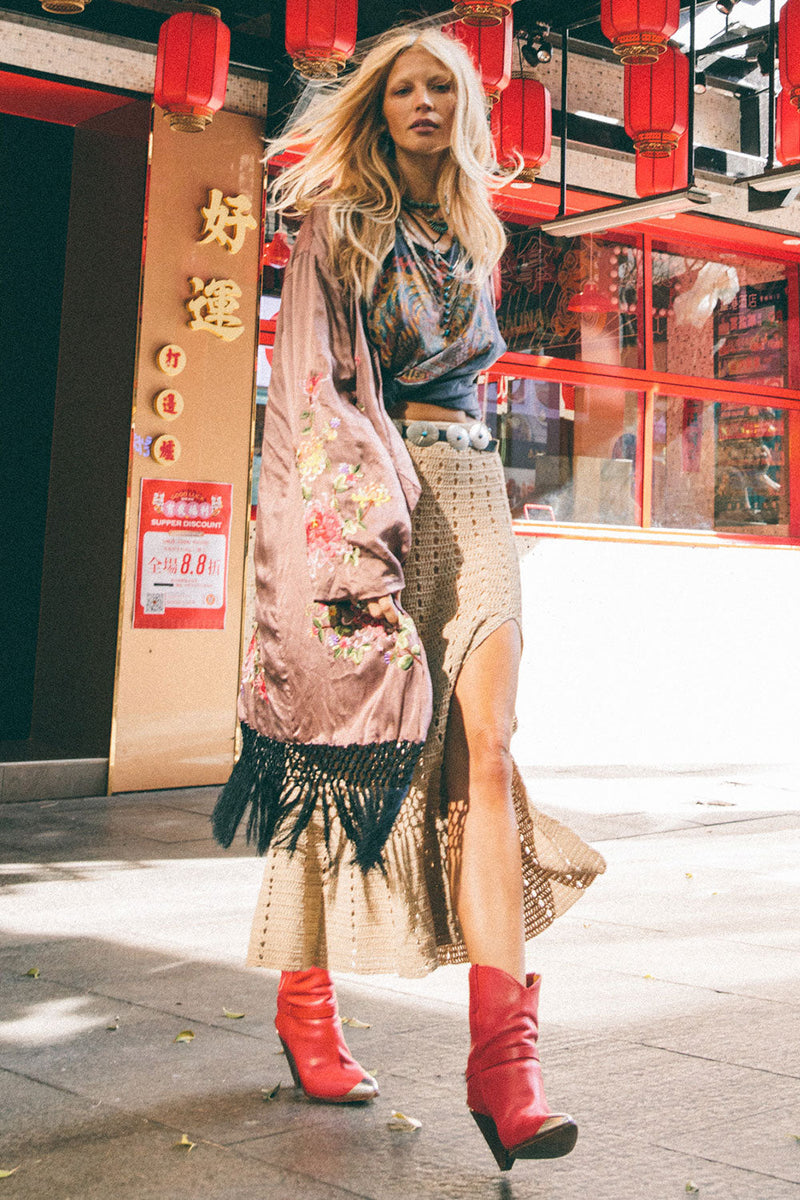 Feels Like Love Crochet Skirt - Latte - Chasing Unicorns
