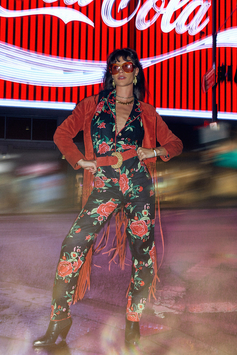 Flowers In December Linen Jumpsuit - Chasing Unicorns