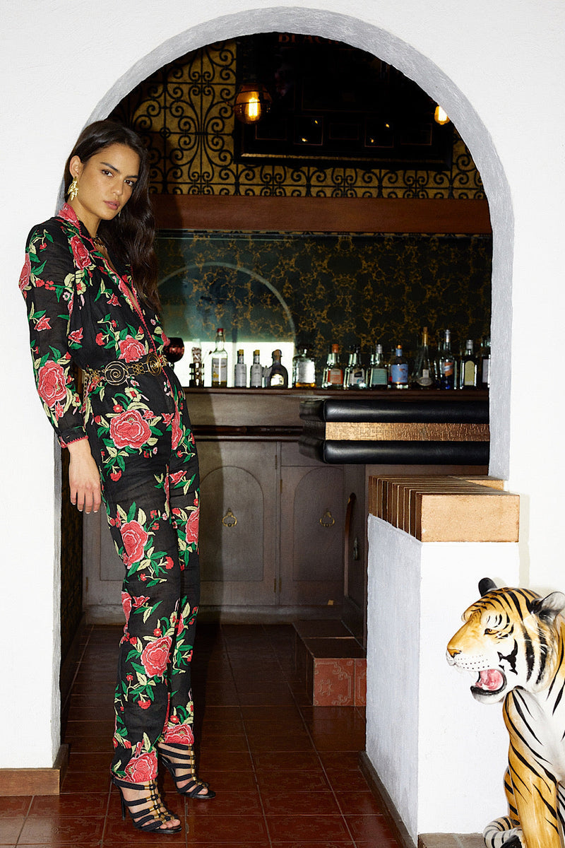 Flowers In December Linen Jumpsuit - Chasing Unicorns