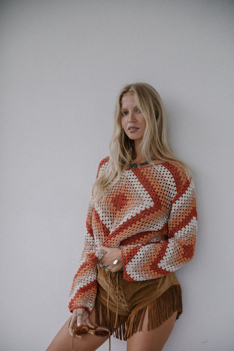 Forever Young Crochet Jumper - Chasing Unicorns