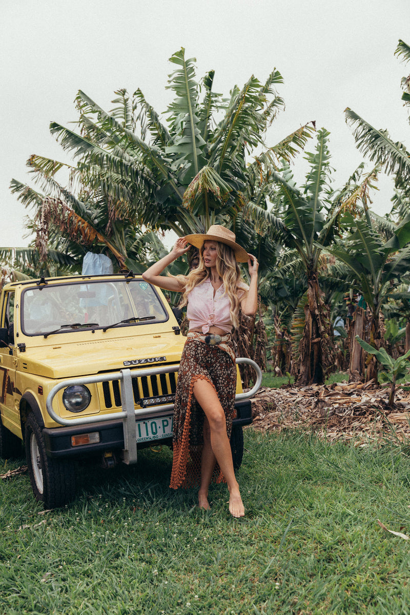 Free Fallin’ Crochet Ruffle Maxi Skirt - Chasing Unicorns