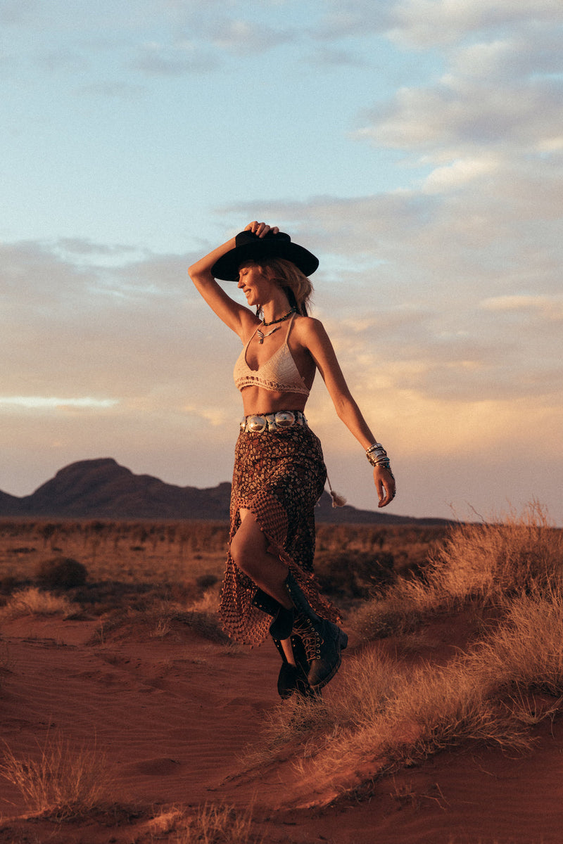 Free Fallin’ Crochet Ruffle Maxi Skirt - Chasing Unicorns
