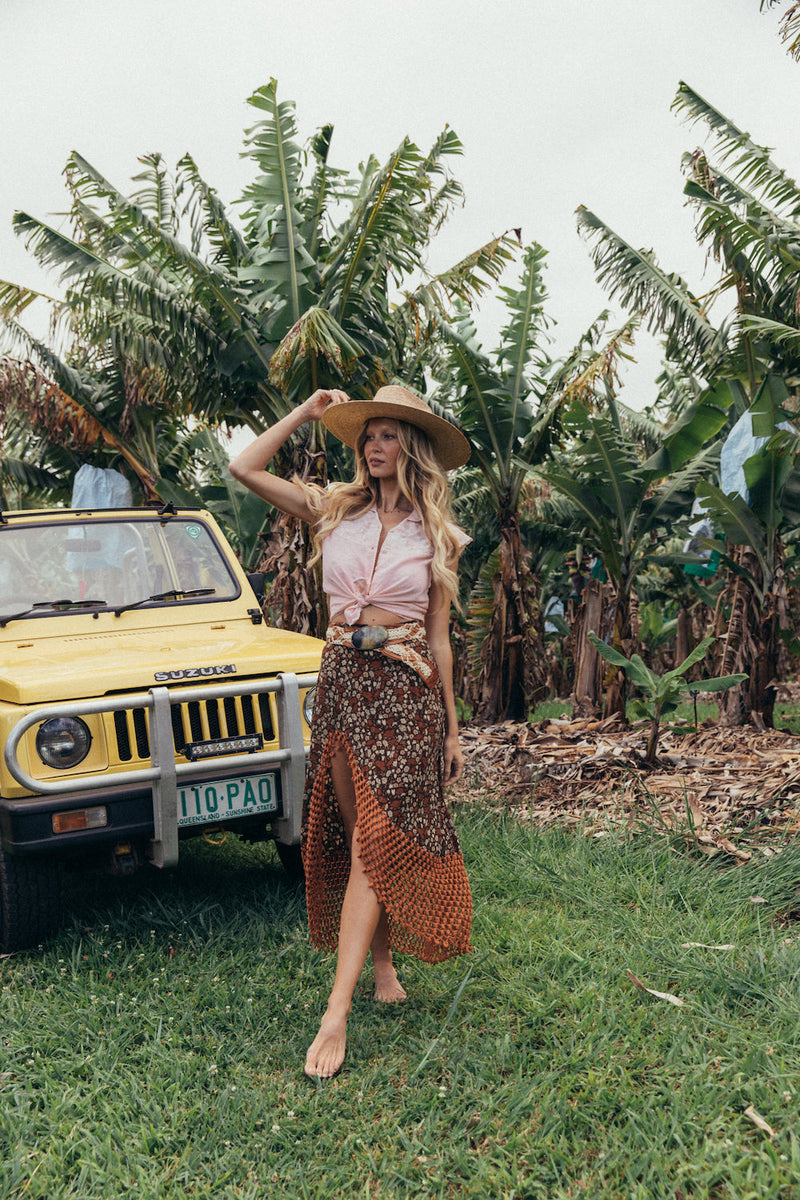 Free Fallin’ Crochet Ruffle Maxi Skirt - Chasing Unicorns
