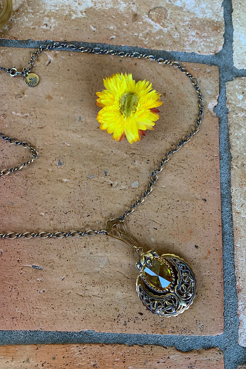 Gold Filagree Pendant Necklace - Chasing Unicorns