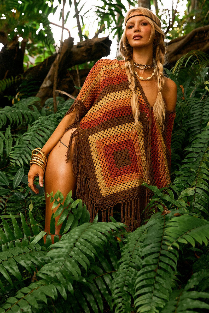 Happy Days Crochet Poncho - Chasing Unicorns